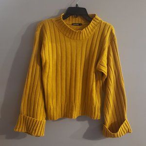 NWOT Yellow Bell Sleeve Sweater